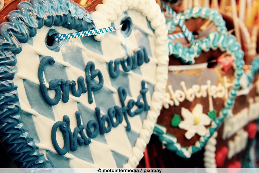 Lebkuchenherz Lebkuchenherz mit Gruß vom Oktoberfest