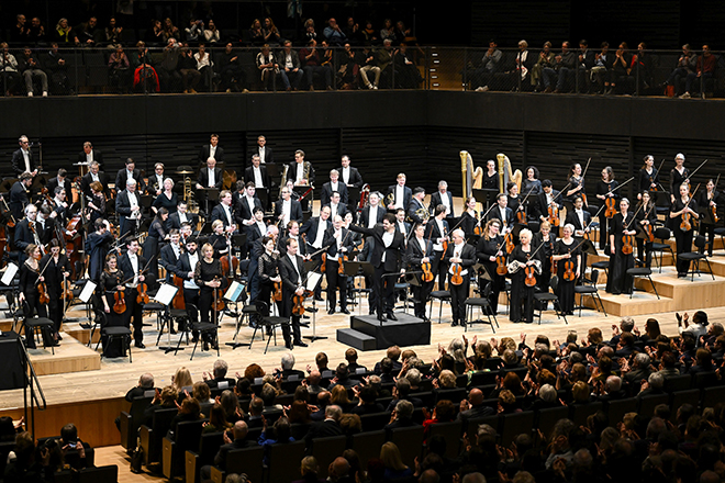 Münchner Philharmoniker, Verleihung Ehrenmünze der Landeshauptstadt München an Zubin Mehta durch Oberbürgermeister Dieter ReiterLaudatio: Alexandra Gruber Und Konzert Weber / Ravel / Strauss unter Leitung von Dirigent Lahav Shani / Zubin Mehta 26.01.2024 Foto: Tobias Hase / mphil