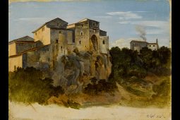 Heinrich Reinhold Ausstellung Fürstenfeldbruck, © Heinrich Reinhold, Haus auf Felsen bei Olevano 1821, Kunsthalle Bremen – Die Kulturgutscanner-Artothek